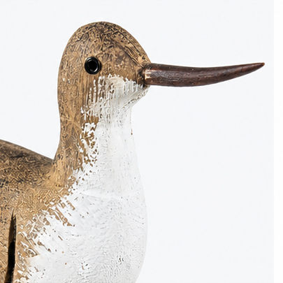 Thumbnail: Close-up of the weathered detailing and handcrafted finish on the Coastal Cottage Wader Bird Ornament.