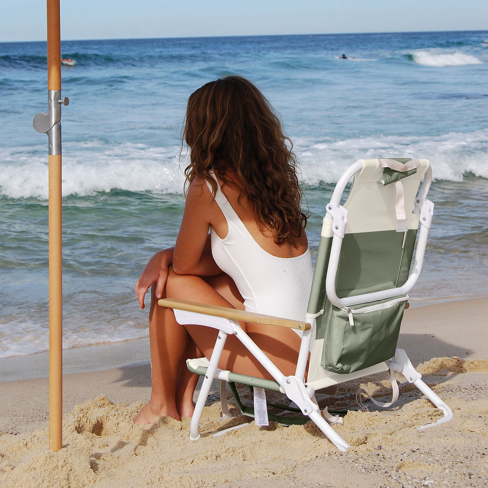Sunnylife deluxe beach chair in seagrass sage