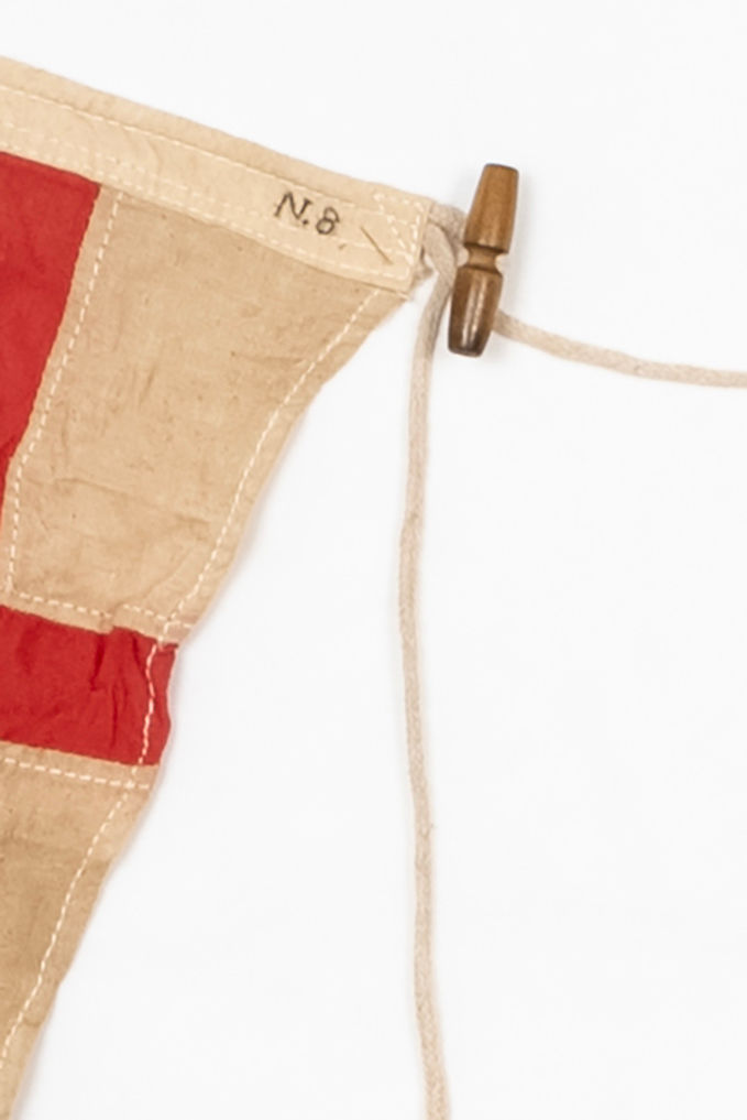 Thumbnail: AGED NAUTICAL SIGNAL FLAG BUNTING