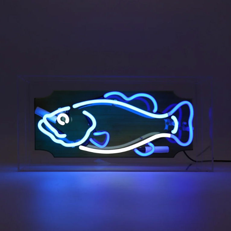 Blue Fish Neon Light