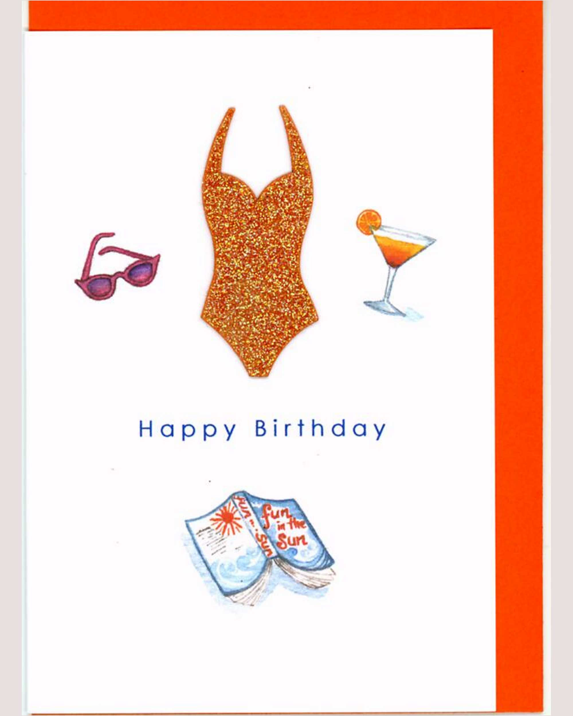 HANDMADE GLITTERY HOLIDAY BIRTHDAY CARD