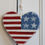 Thumbnail: LARGE AMERICAN FLAG WOODEN HEART