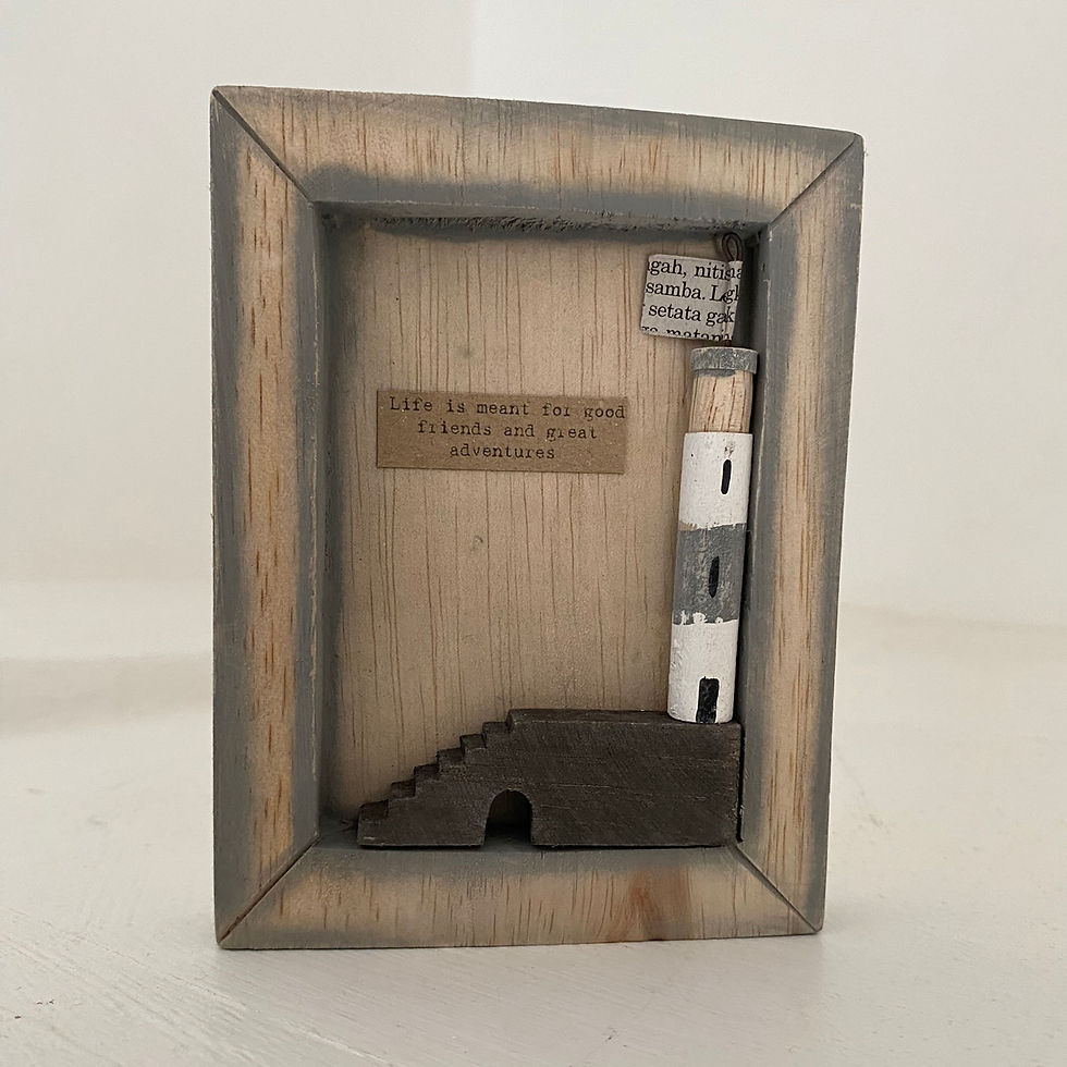 Thumbnail: GOOD FRIENDS LIGHTHOUSE BOX FRAME PICTURE