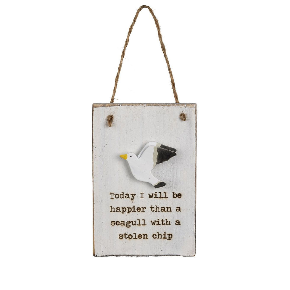 Mini coastal stolen chip seagull hanger