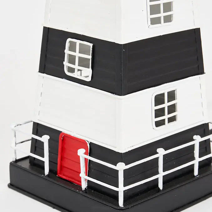 Thumbnail: Metal lighthouse LED lamp, nautical home accessory