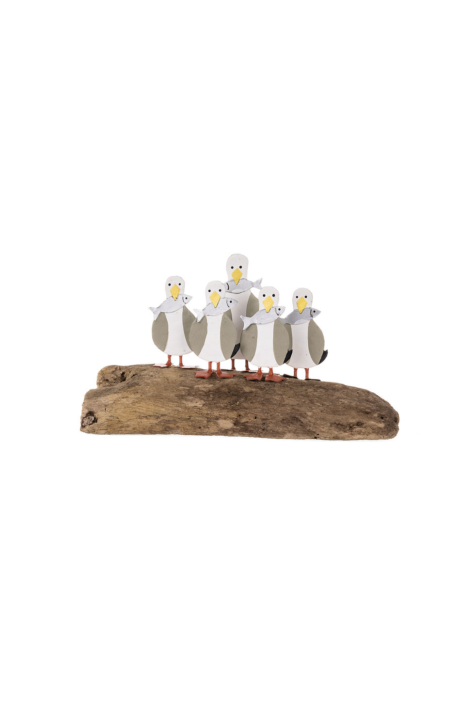 Thumbnail: SEAGULLS PERCHED ON LOG DECORATION