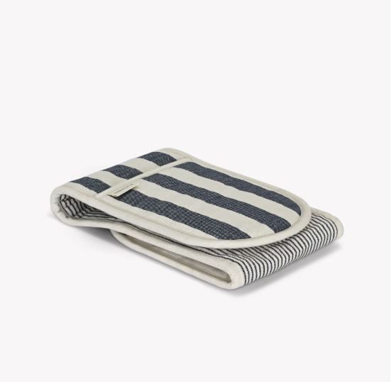 Thumbnail: COASTAL HOME WIDE BLUE STRIPE OVEN GLOVES