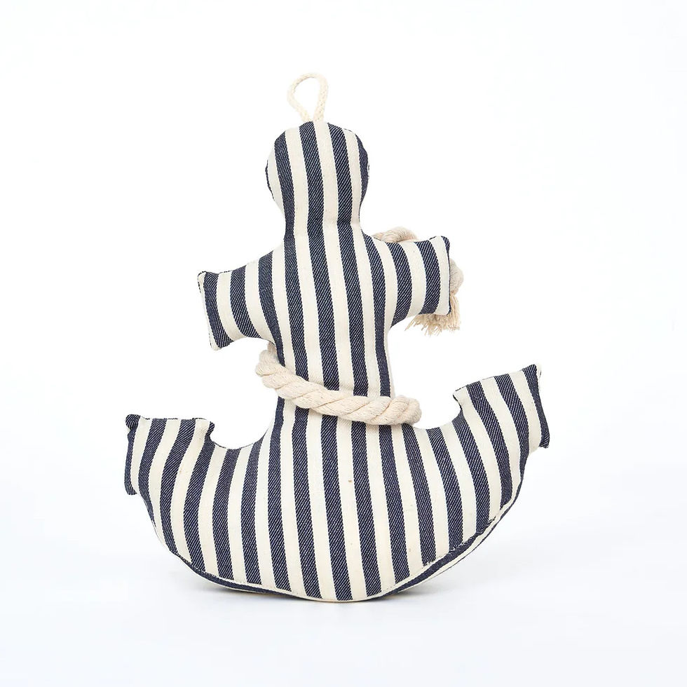 Thumbnail: Harbour Stripe Anchor Doorstop Decorative Detail