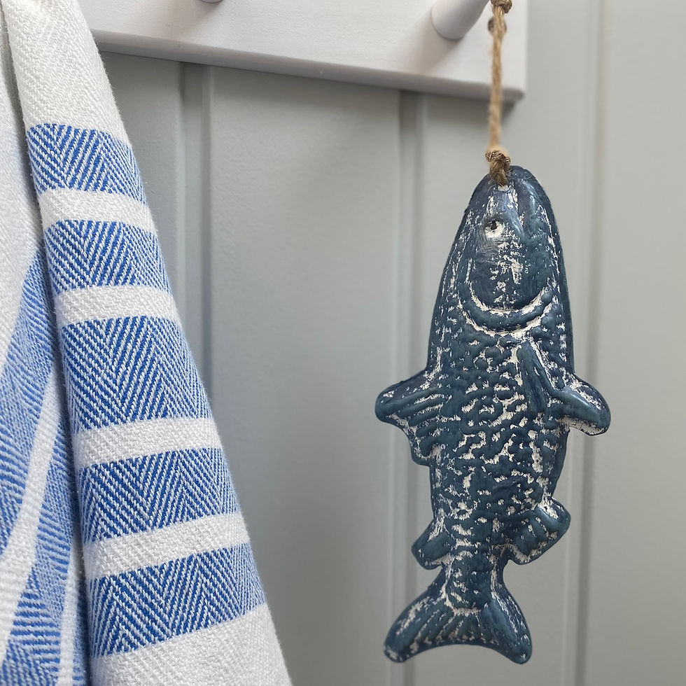 Thumbnail: BLUE TIN FISH HANGER