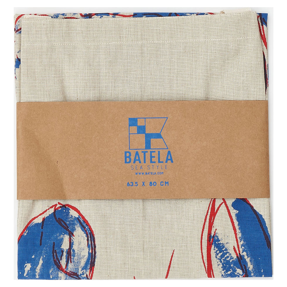 Thumbnail: Natural cotton apron with lobster on front