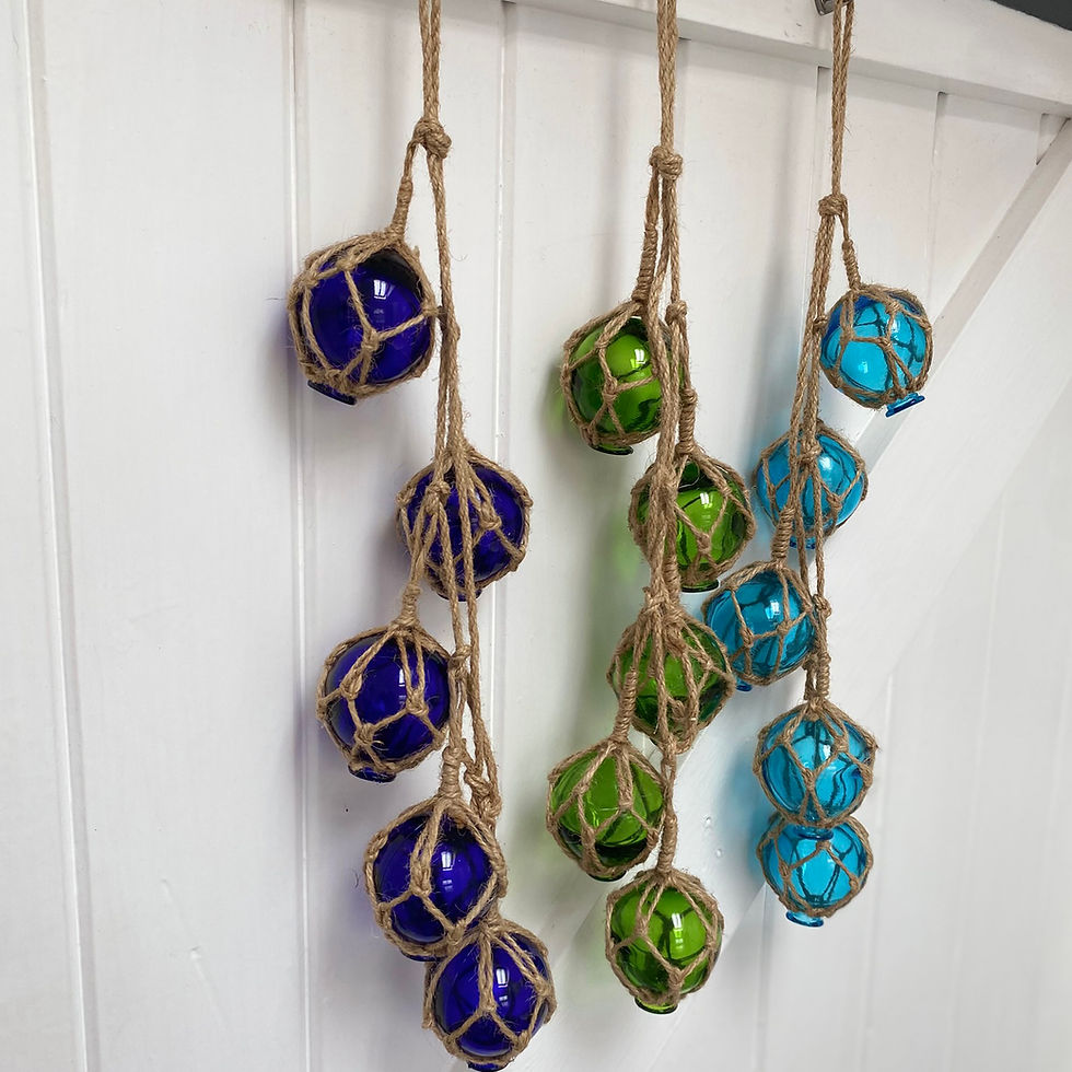 Thumbnail: COASTAL FIVE GLASS FISHING FLOAT GARLAND