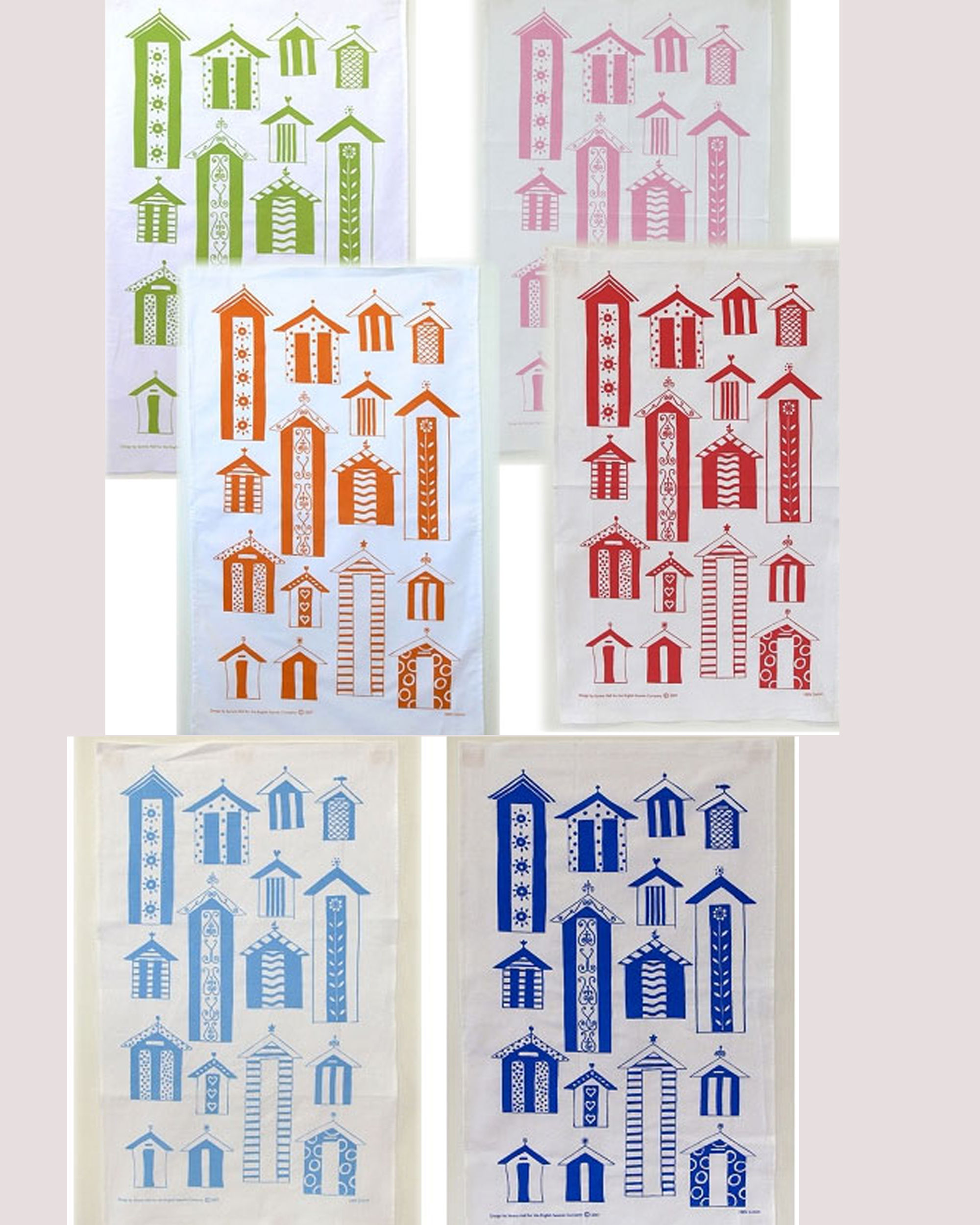 BEACH HUT TEA TOWELS