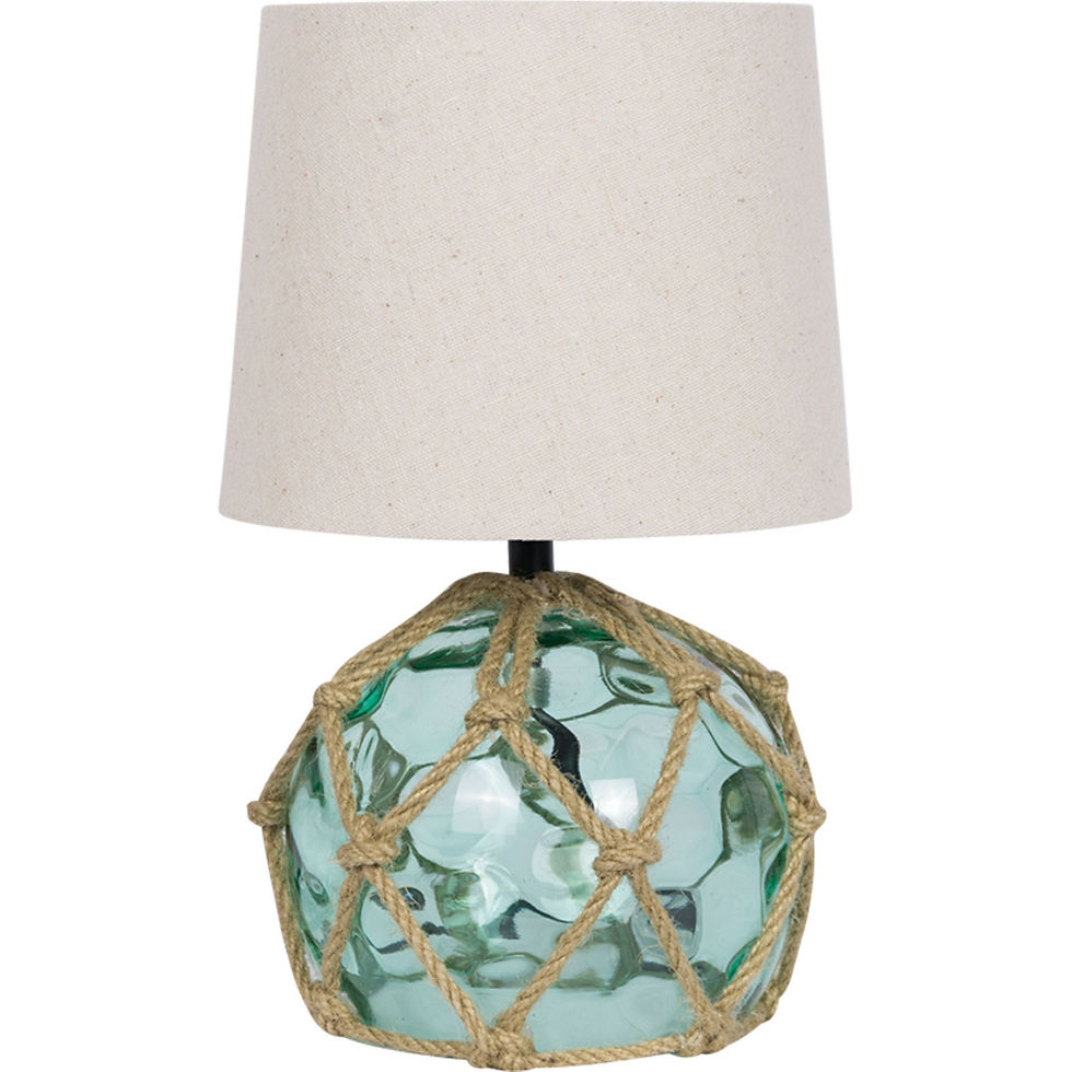 Thumbnail: SMALL GREEN GLASS FISHING FLOAT LAMP