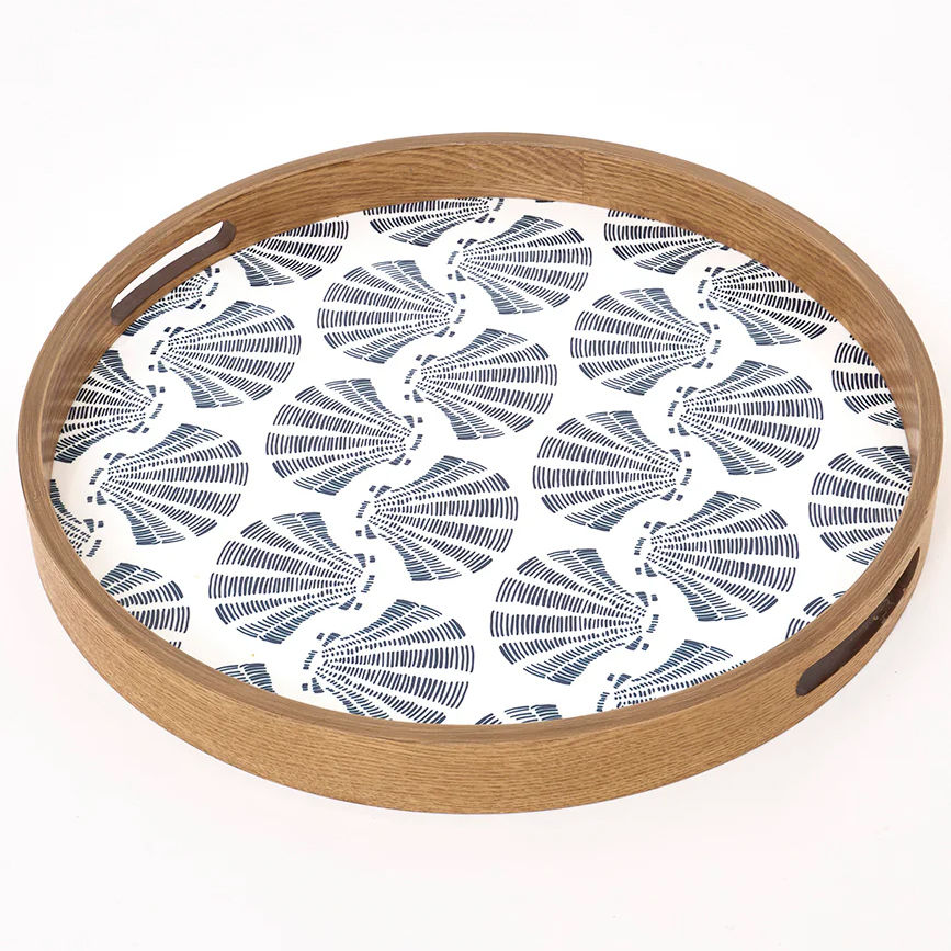Thumbnail: Shell design tray top side tables for coastal home styling