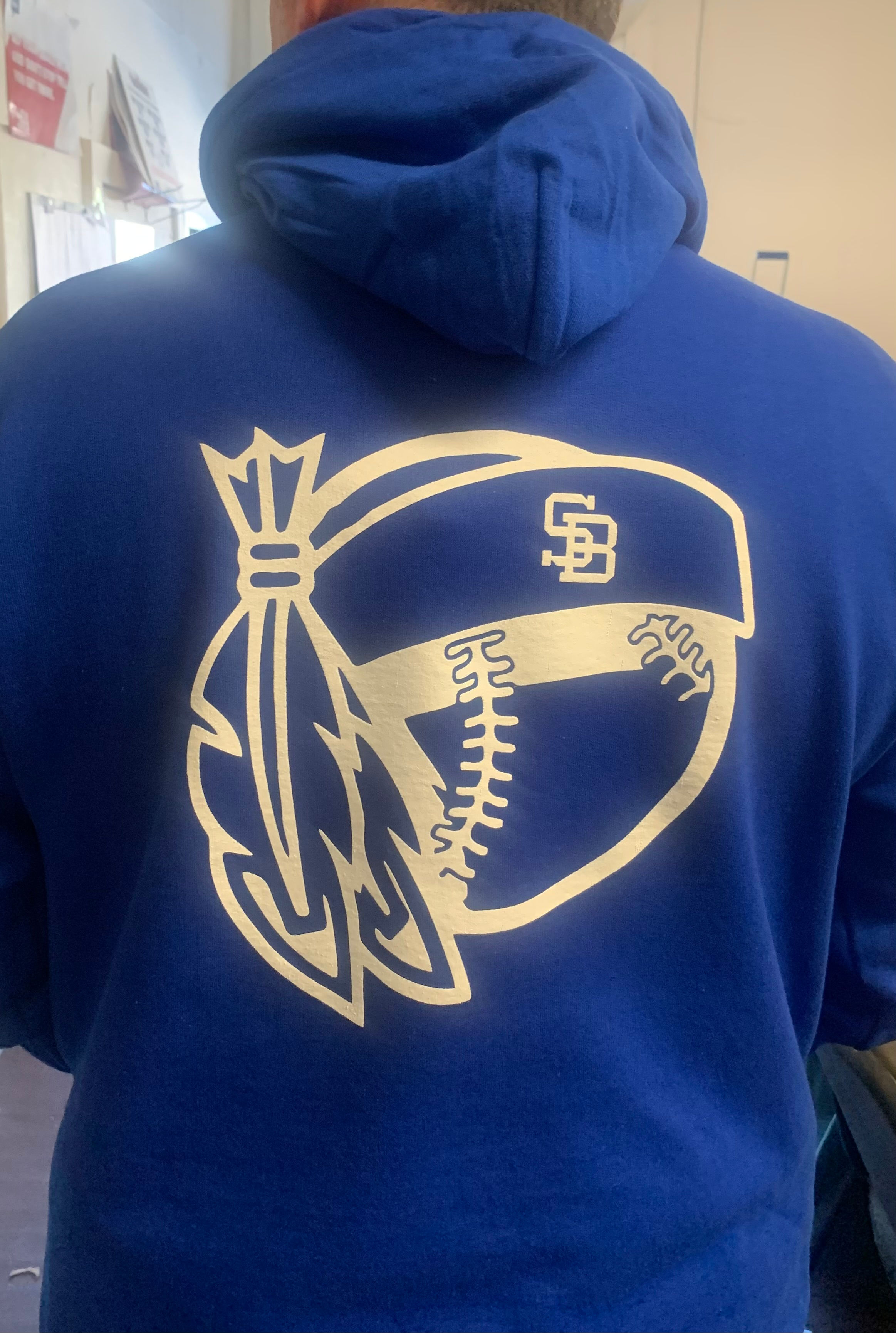 Royal Blue Hoodie Sweatshirts Logo Back