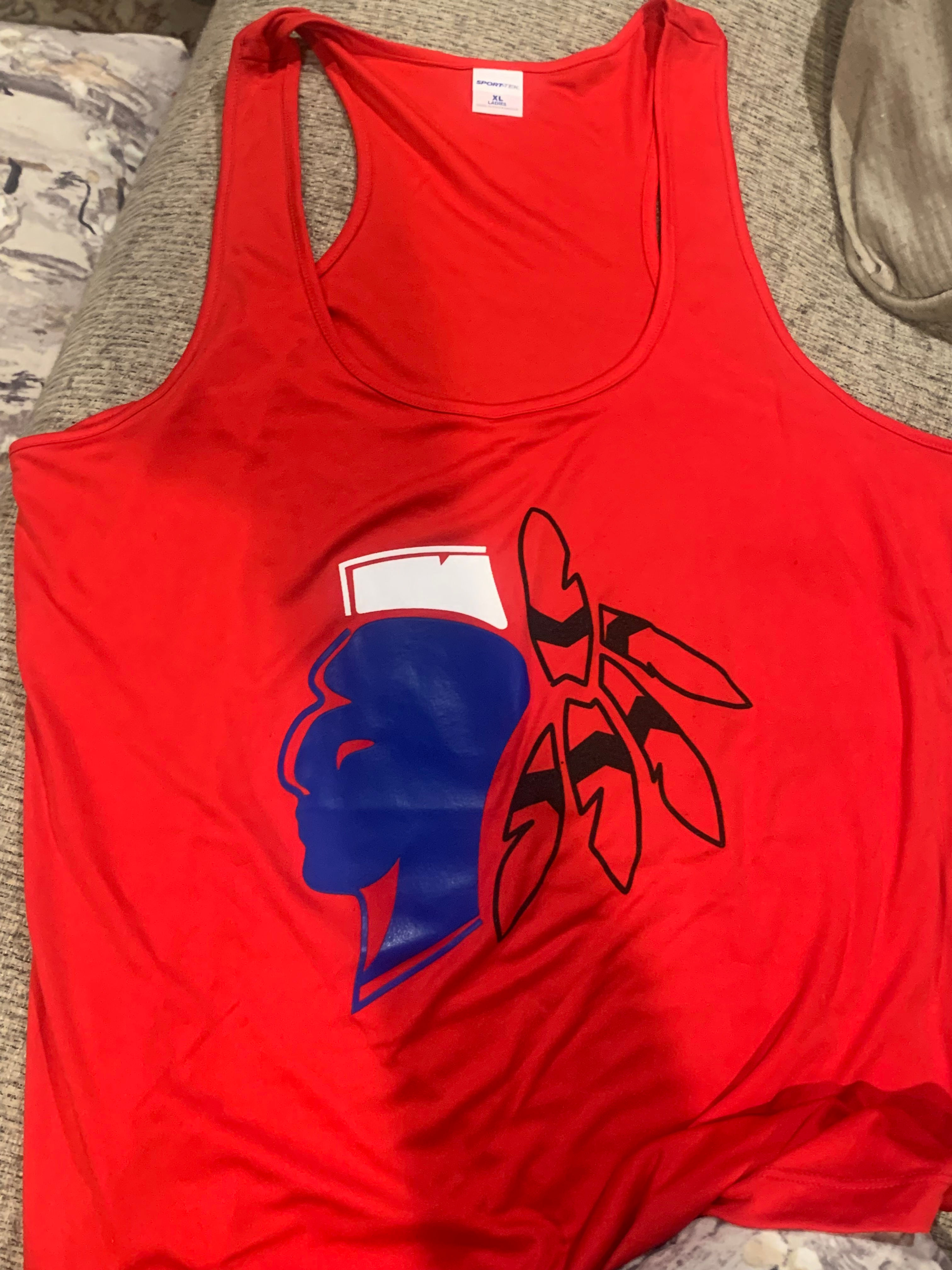 Sport-Tek Ladies Red Dri Fit Tang Top