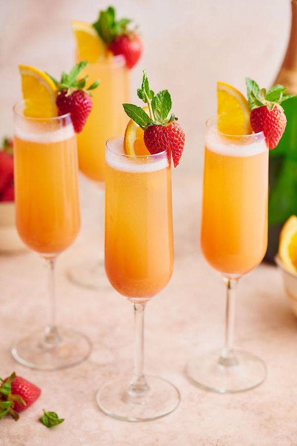 Sunrise Strawberry Mimosa Recipe - Baker by Nature.jpg
