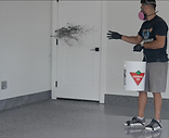 Flaking a garage floor