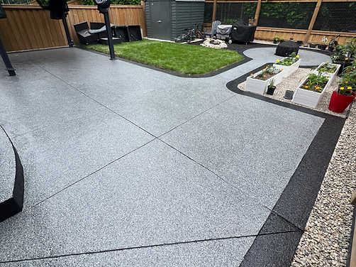 Custom epoxy patio in Woodstock Ontario