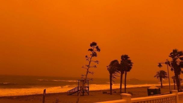 Tempestade de areia na Espanha, em 2022