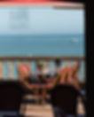 Terrasse et vue sur la mer, Café de la Digue, Cabourg