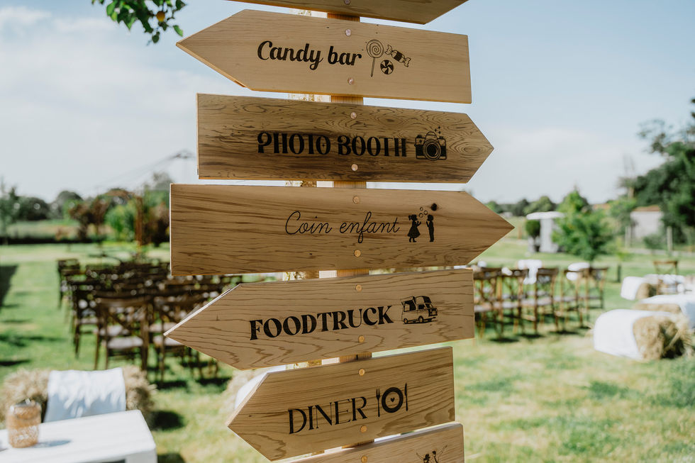 panneau signalétique mariage