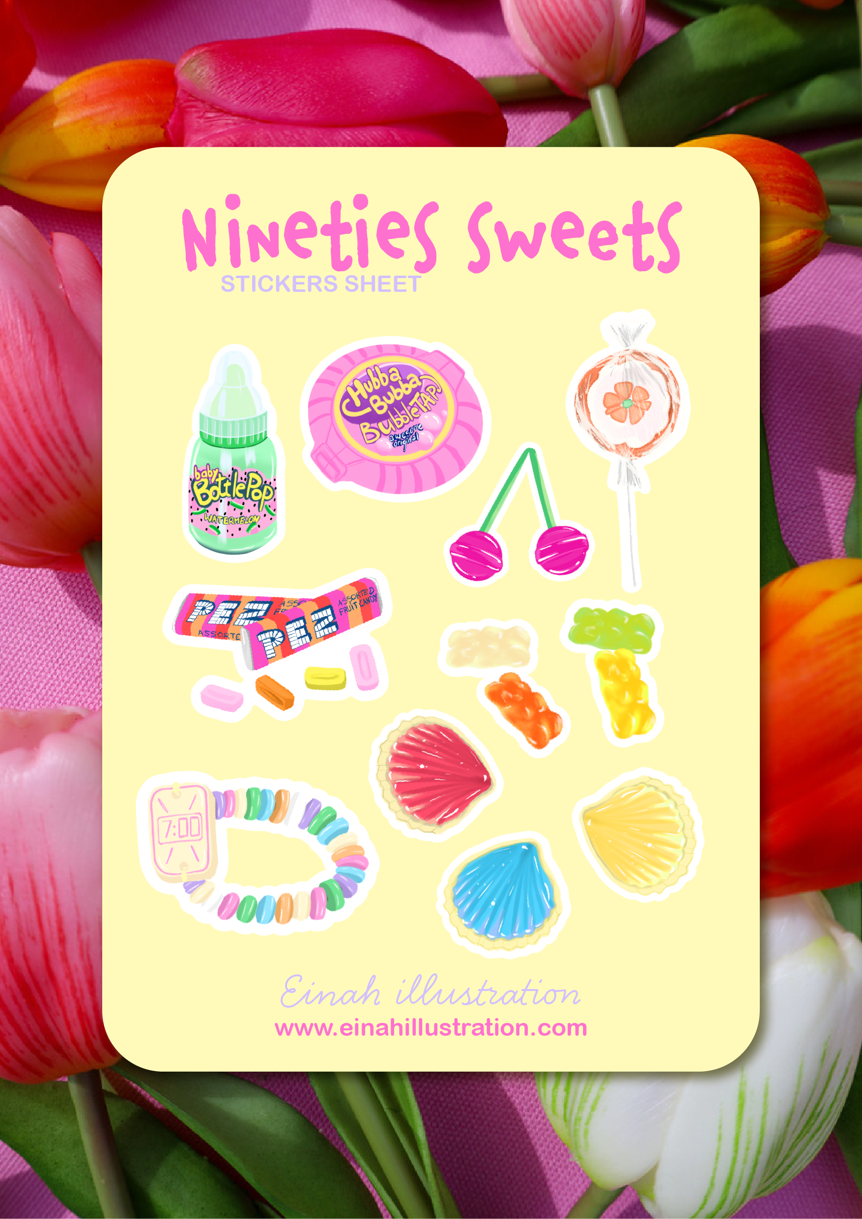 Planche de stickers Nineties sweets