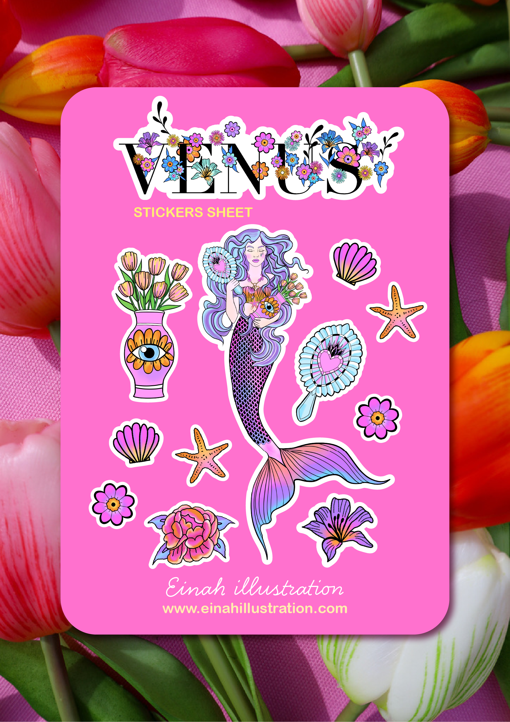 Planche de stickers Venus