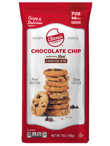 Chocolate Chip Crispy Mini Cookies - 7oz Bag