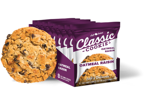 Classic Cookie® Oatmeal Raisin Soft-Baked Cookie - 8 Count Snack Box