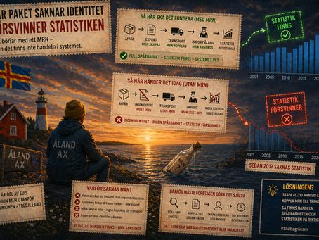 När paket saknar identitet – varför Ålands handel inte syns, inte fungerar och blir manuell (del 1)