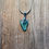 Thumbnail: Aqua Seaglass Necklace - silver plated  - AD29