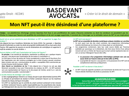 KCD #I. Mon NFT peut-il être désindexé d'une plateforme ? 