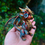 Thumbnail: Golden and Blue Swirl Dragon "Solaris" - Handmade OOAK Ornament