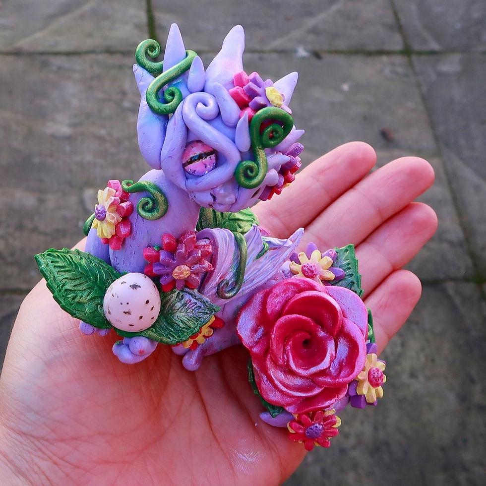 Thumbnail: Spring Flower Dragon 'Leila' Sculpture