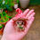 Thumbnail: Red Mushroom Dragonling with Leaf - Resin and Clay OOAK Sculpture