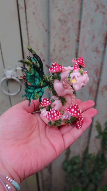 Thumbnail: “Myric” The Toadstool Woodland Dragon - Polymerclay Ornament