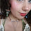Thumbnail: Red Mushroom Pentacle Toadstool Earrings with Aura Quartz