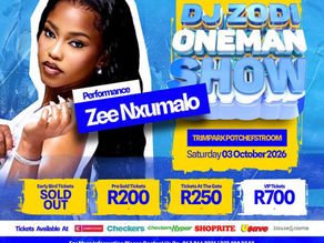 Zee Nxumalo Set to Headline DJ Zodi’s Highly Anticipated "One Man Show" in Potchefstroom