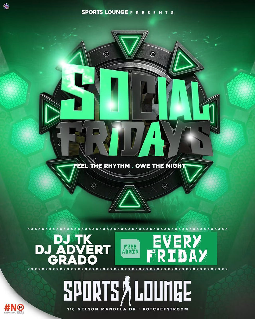 Kick Off Your Weekend with "Social Fridays" at Sports Lounge Potchefstroom