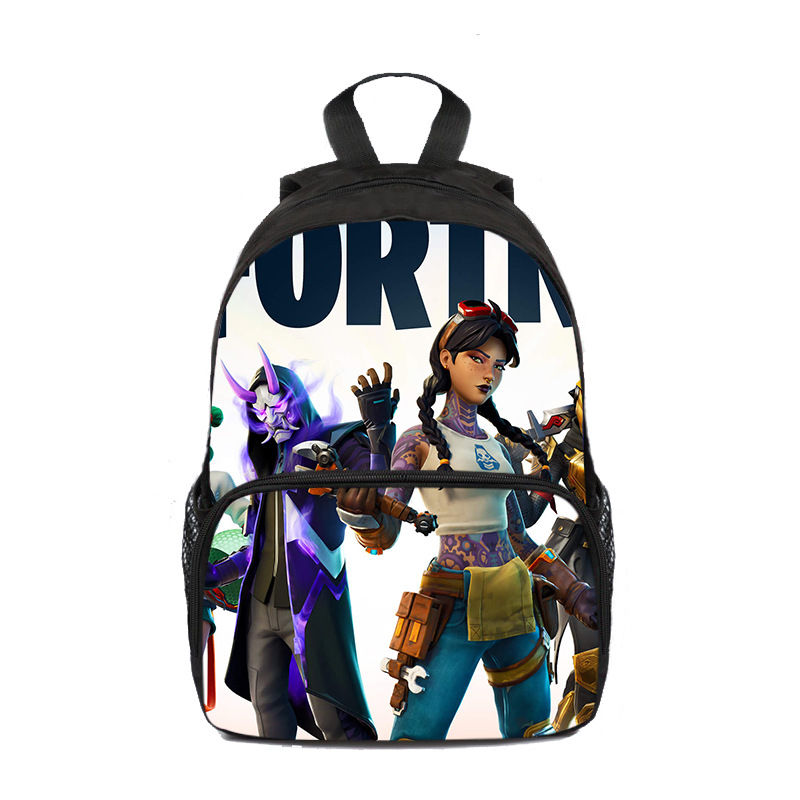 Thumbnail: Hot New Fortnites Handsome Cartoon Patterned Large Capacity Backpack Gaming Peri