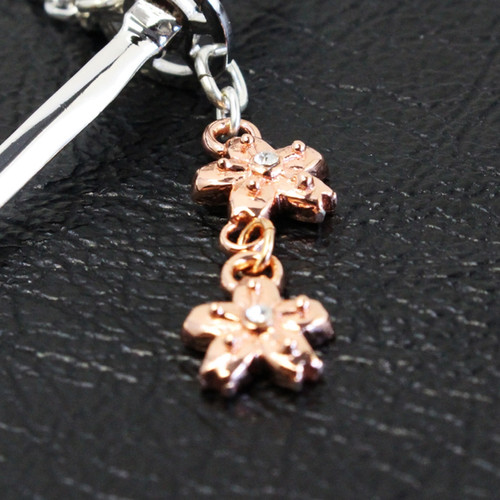 日本刀と桜ネックレス 桜色 シルバー925 | sansho