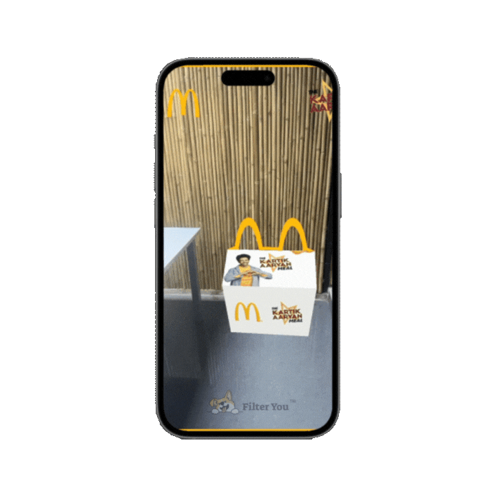 McDonald's AR filter with Kartik Aaryan: Fun & engaging AR experience.