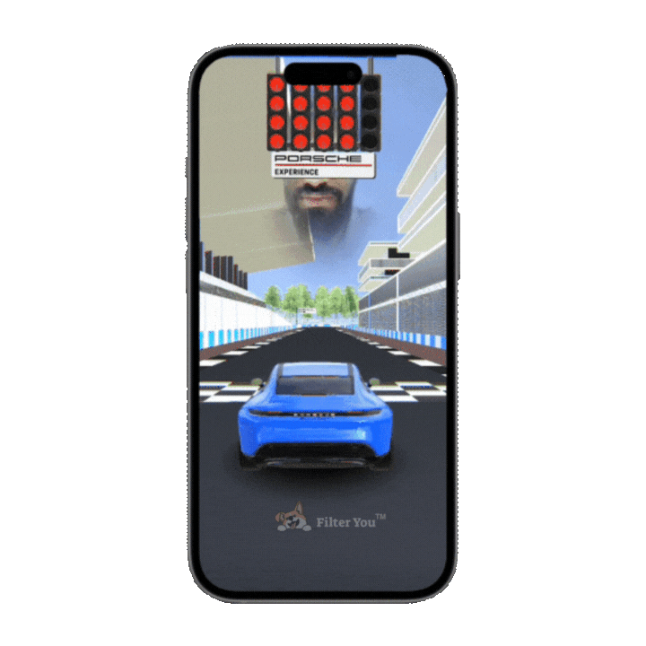 Porsche Taycan AR filter: Experience the thrill of racing!
