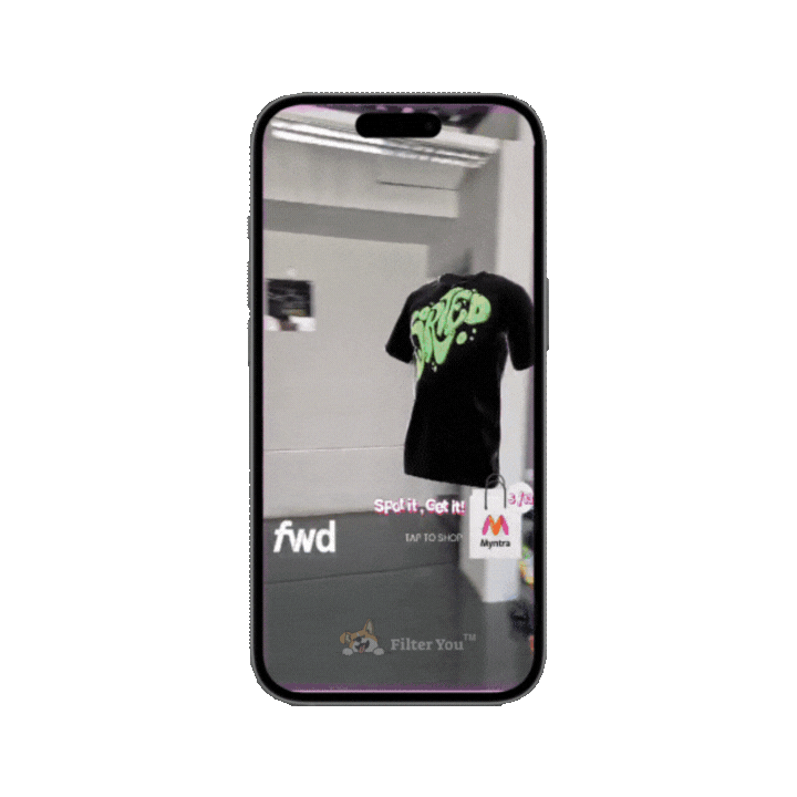 Myntra AR filter: Spot & collect virtual fashion items.