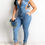 Thumbnail: Sleeveless Denim Jumpsuit
