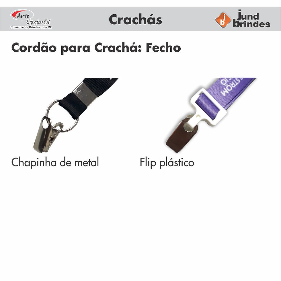 Cordão para Crachá: Fecho