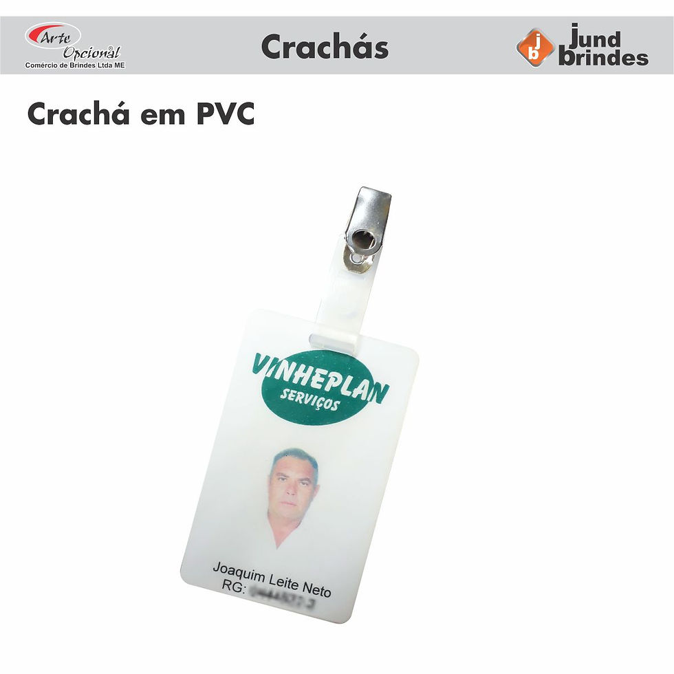 Crachá em PVC