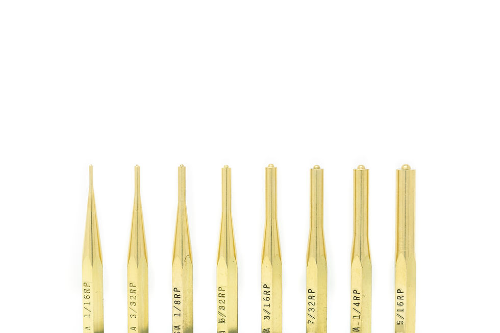 Thumbnail: Grace USA Brass Roll Pin Punch Set