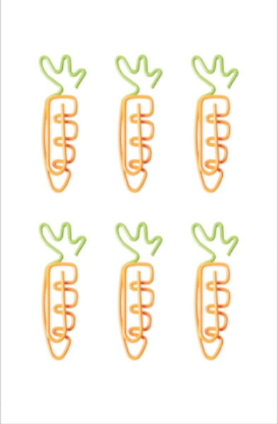 Carrot Shape Paper Clip in Dual Color 